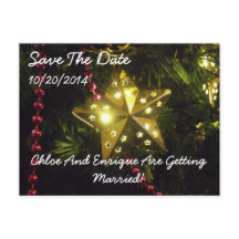 Christmas Star Personalized Save The Date