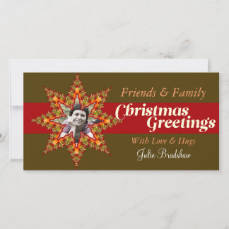 Christmas Star Photo Greeting Card
