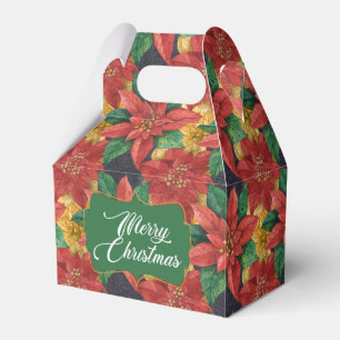 Christmas Star Poinsettia Favour Box