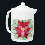 Christmas Star Poinsettia Watercolor Hand-painted<br><div class="desc">Watercolor Hand-painted</div>