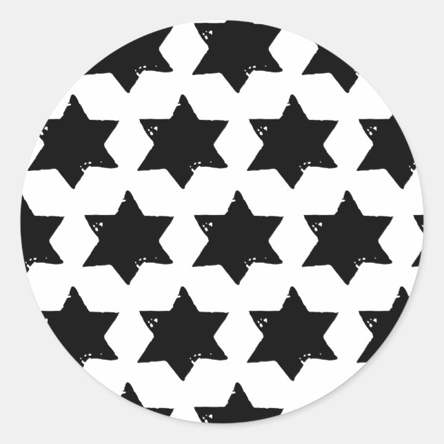 Christmas Star Potato Print Sticker (Front)