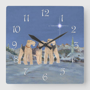 Christmas Star Square Wall Clock