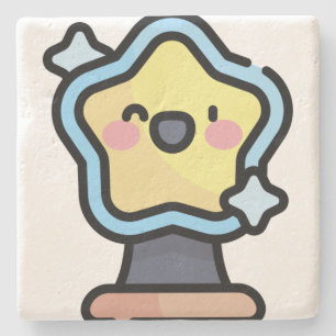 christmas star stone coaster