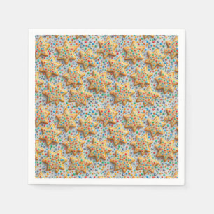 Christmas Star Sugar Cookies With Sprinkles Napkin