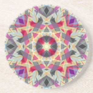 Christmas Star Winter Gray Purple Red Yellow  Coaster