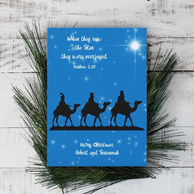Christmas Star Wise Men Scripture Greeting Card (Creator Uploaded)