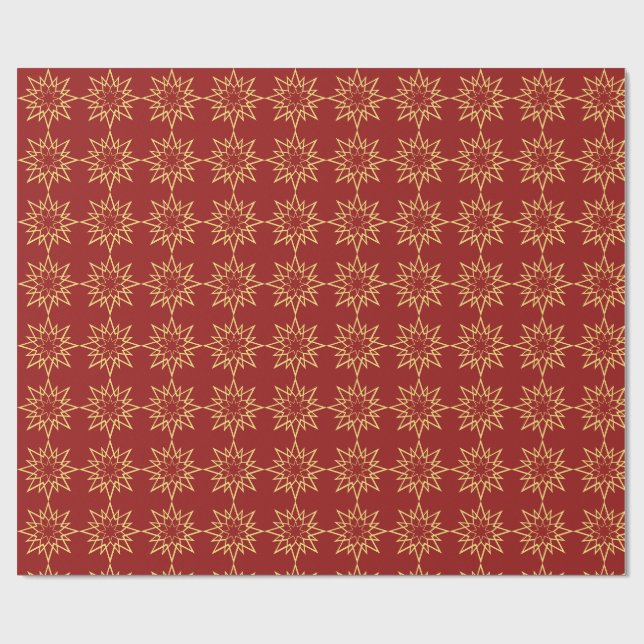 Christmas Star Wrapping Paper (Flat)