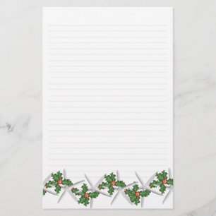 Christmas Starfish Lined Newsletter Writing Paper