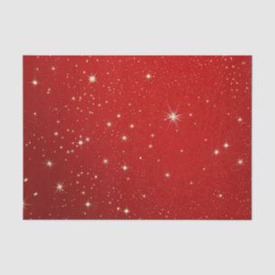 Christmas Starry Red Night Sky Tissue Paper