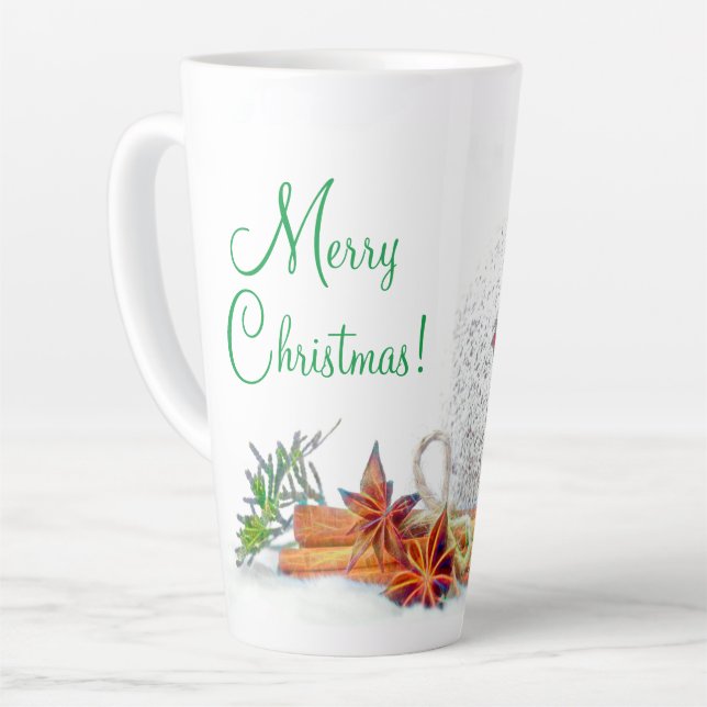 Christmas Stars Latte Mug (Left Angle)