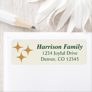 Christmas Stars Minimalist Modern Return Address