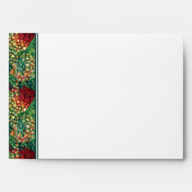 CHRISTMAS STARS Retro Personalized Business Family Envelope (Front)