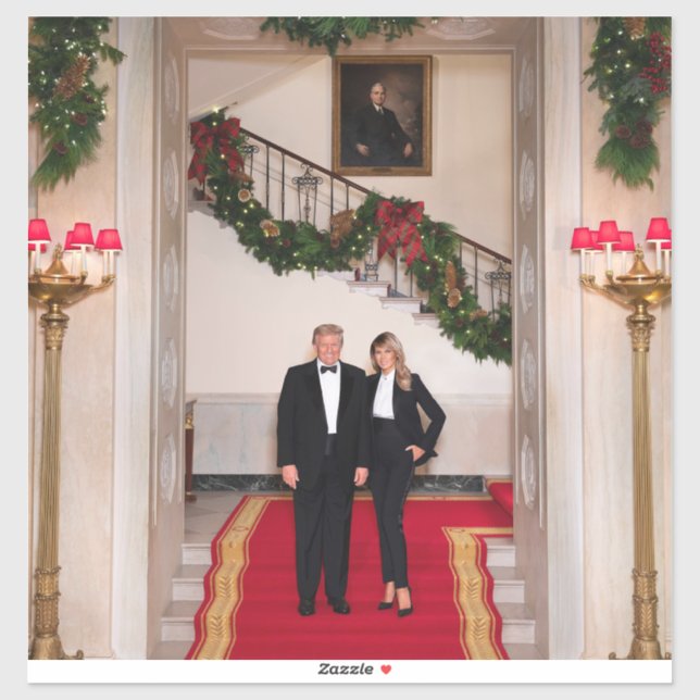 Christmas steps President Donald Trump & Melania (Sheet)