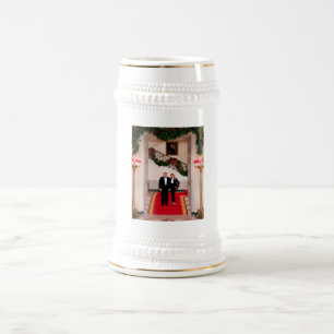 Christmas steps President Donald Trump & Melania Beer Stein