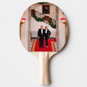 Christmas steps President Donald Trump & Melania Ping Pong Paddle