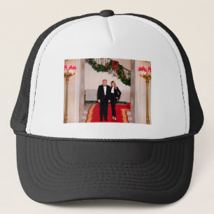 Christmas steps President Donald Trump & Melania Trucker Hat