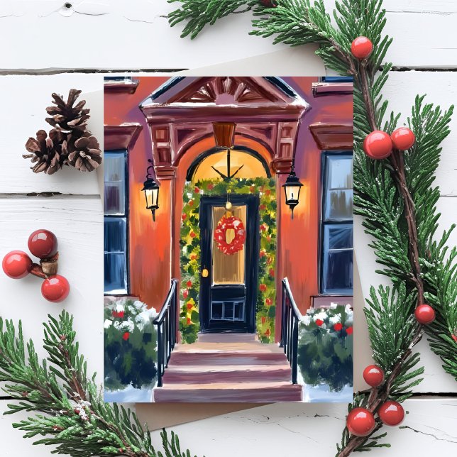 Christmas Steps | Winter Holiday Watercolor Postcard (Creator Uploaded)