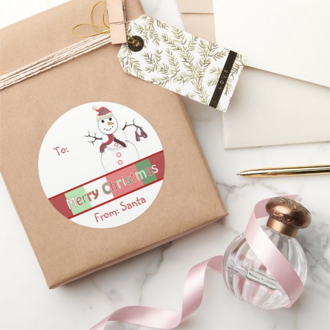 Christmas Sticker But You Choose Colour Background (Gifting)