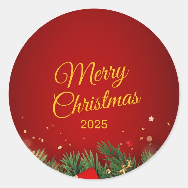 Christmas Sticker – Festive Holiday Decal (Front)