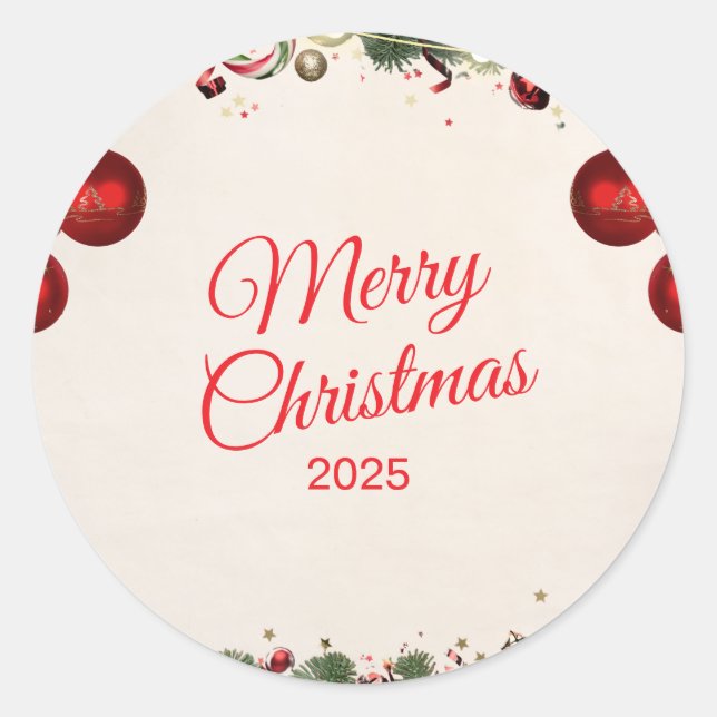 Christmas Sticker – Festive Holiday Decal (Front)