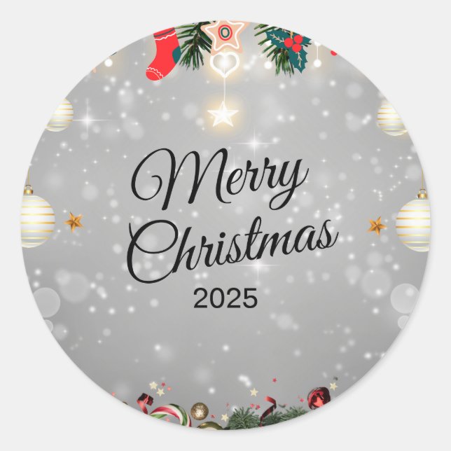 Christmas Sticker – Festive Holiday Decal (Front)