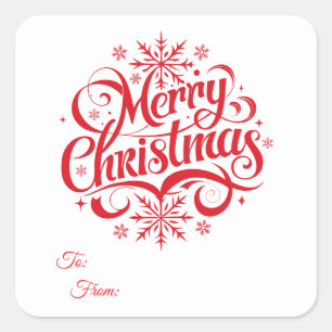 Christmas Sticker Gift Tags