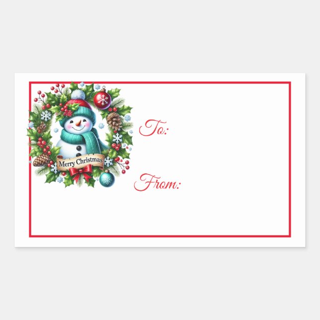 Christmas Sticker Gift Tags (Devant)