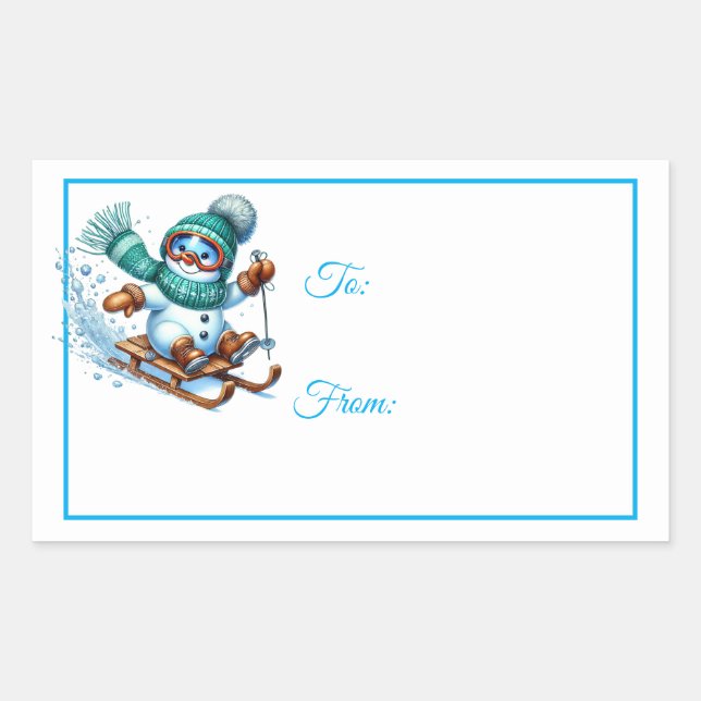 Christmas Sticker Gift Tags (Front)