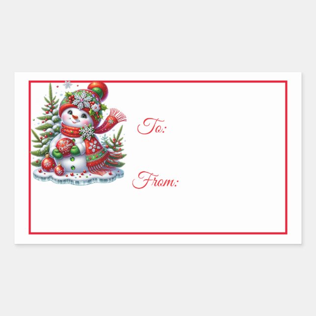 Christmas Sticker Gift Tags (Front)