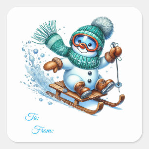 Christmas Sticker Gift Tags