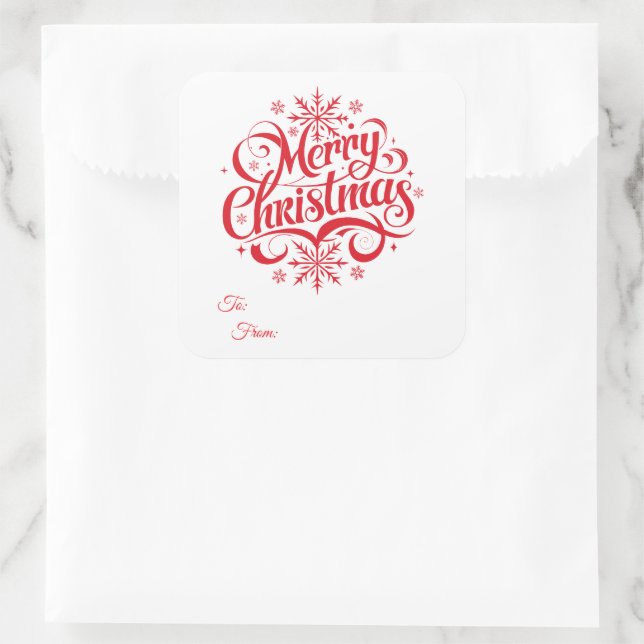 Christmas Sticker Gift Tags (Bag)