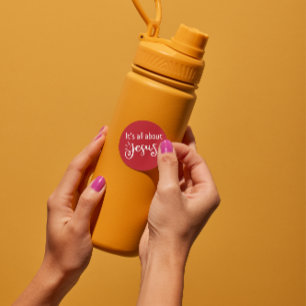 Christmas Sticker, It is all about Jesus Classic Round Sticker