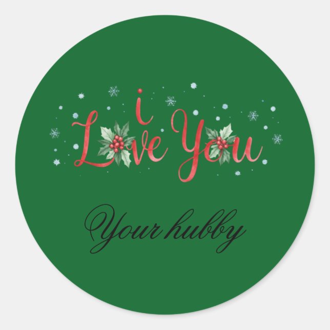 Christmas sticker Love (Devant)