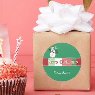 Christmas Sticker Shown Green But You Choose Colou