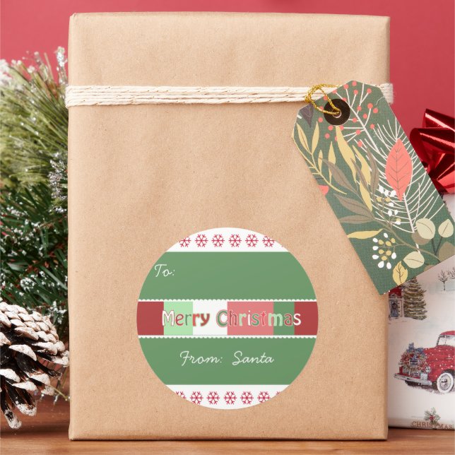 Christmas Sticker Shown Red But You Choose Colour (Holiday)