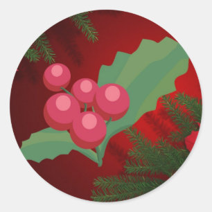 christmas sticker, your own text classic round sticker