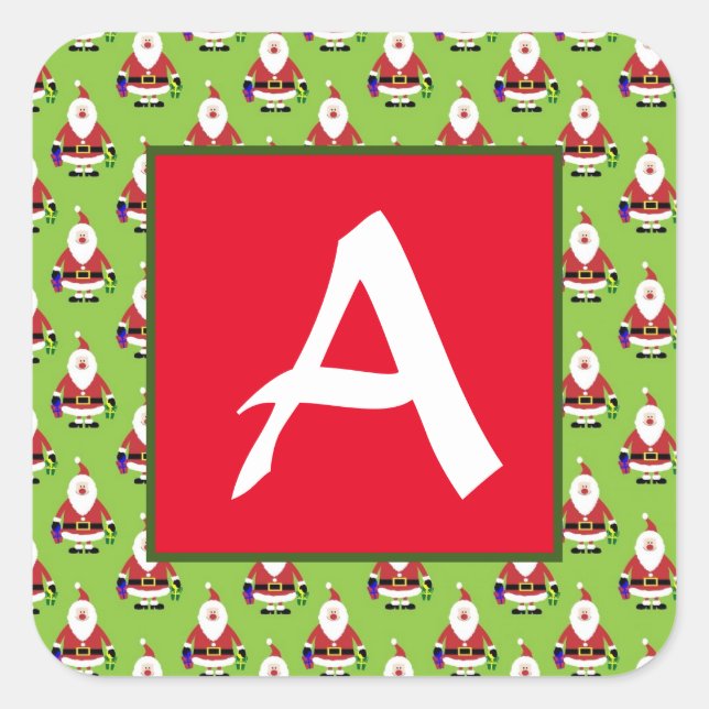 CHRISTMAS STICKERS CUSTOM INITIAL ENVELOPE SEAL (Front)