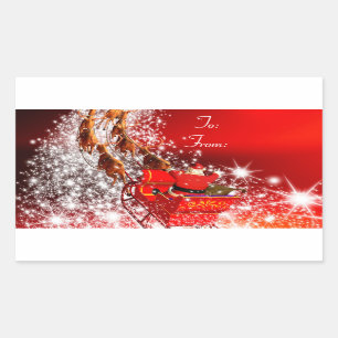 Christmas Stickers/Santa and Reindeer Sticker
