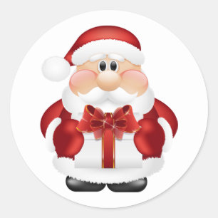 Christmas Stickers/Santa Claus Classic Round Sticker
