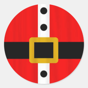 Christmas Stickers/Santa Claus Suit Classic Round Sticker