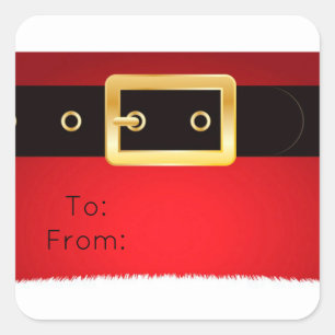 Christmas Stickers/Santa's Suit Square Sticker