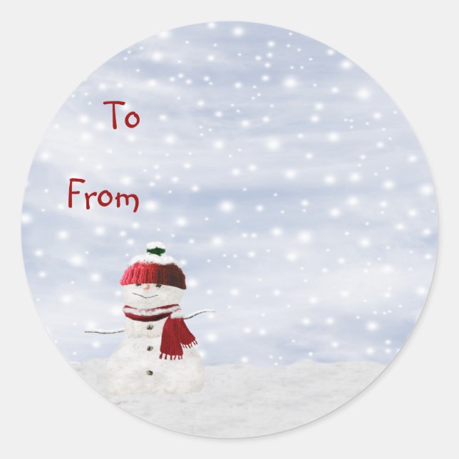 Christmas Sticky Label Gift Tag (Front)