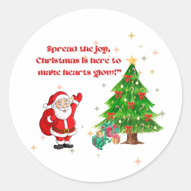 Christmas stiker classic round sticker (Front)