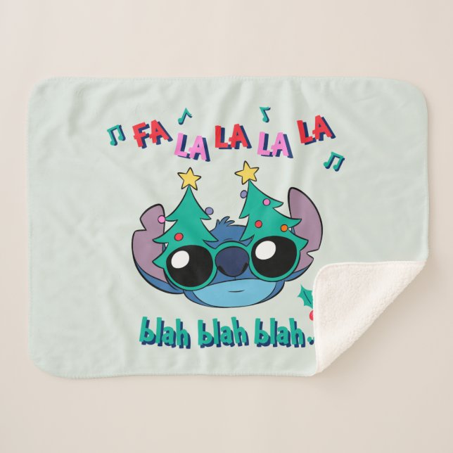 Christmas Stitch | Fa La La La La Sherpa Blanket (Front (Horizontal))