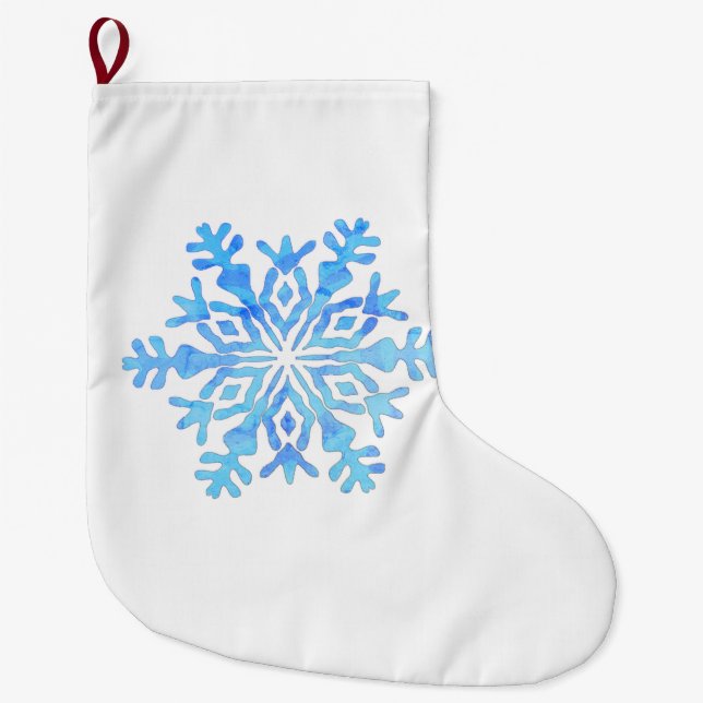 Christmas stocking blue snowflake design (Front)