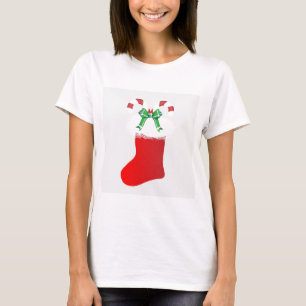 Christmas Stocking Candy Cane Peace Destiny T-Shirt