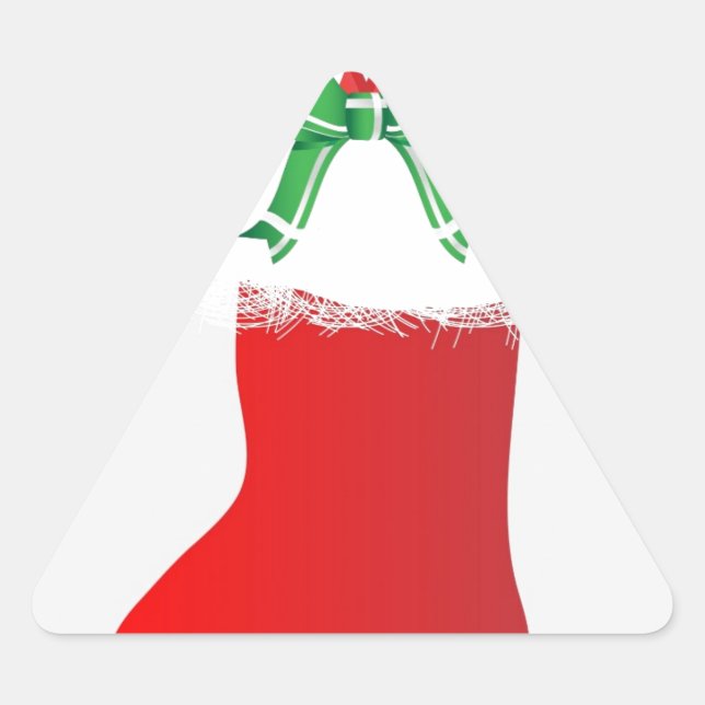 Christmas Stocking Candy Cane Peace Destiny Triangle Sticker (Front)
