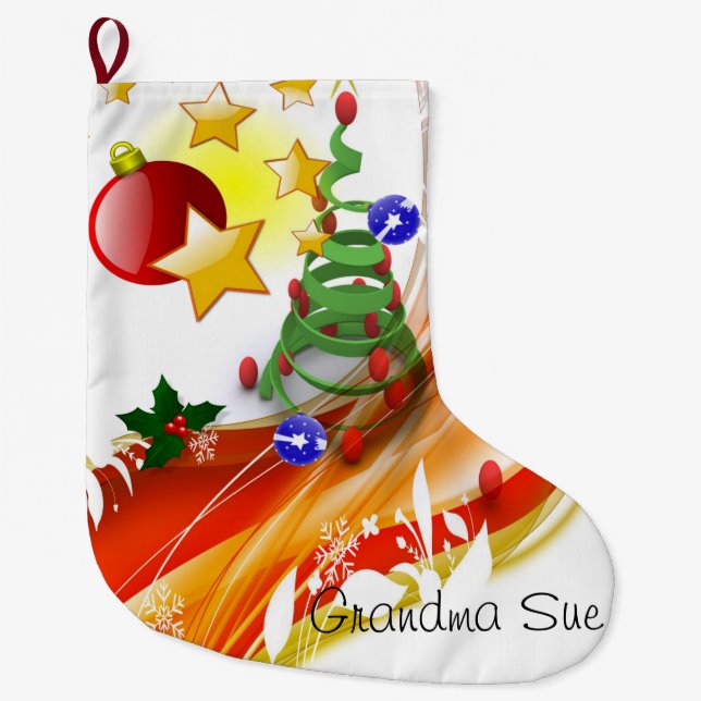 Christmas Stocking, Christmas Large Christmas Stocking (Front)