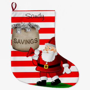 Christmas Stocking, Christmas Santa Large Christmas Stocking