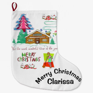 Christmas Stocking,   Cleaning Lady Large Christmas Stocking